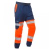 Leo Workwear Hawkridge Class 1 Stretch Trousers Hi-Vis Orange / Navy